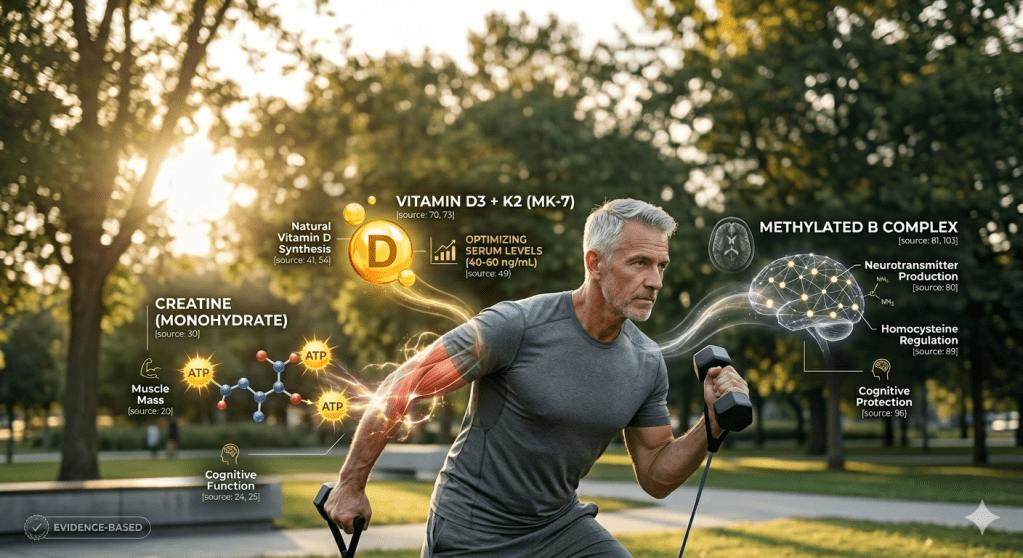 The Best Longevity Supplements for Men Over 50: What the Research Actually Says